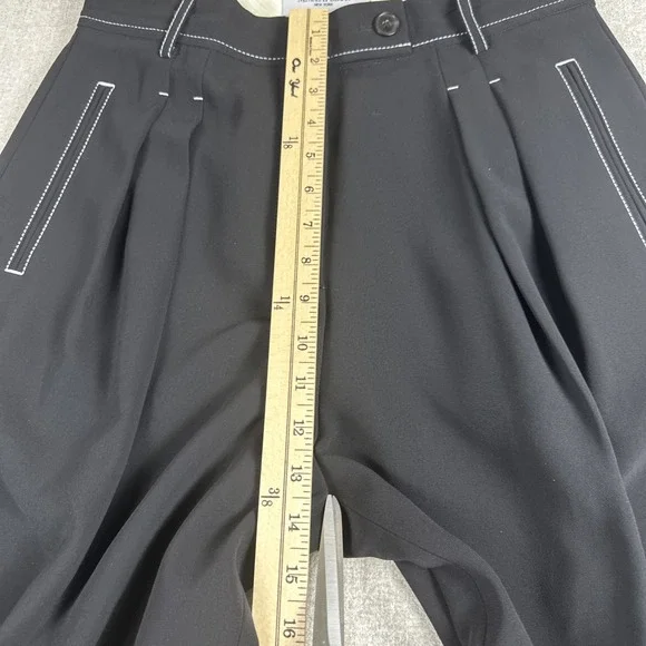 M.M.LaFleur Black Wide Leg Dress Pants Women's Size 6 Cropped Tailored Workwear - Picture 4 of 12